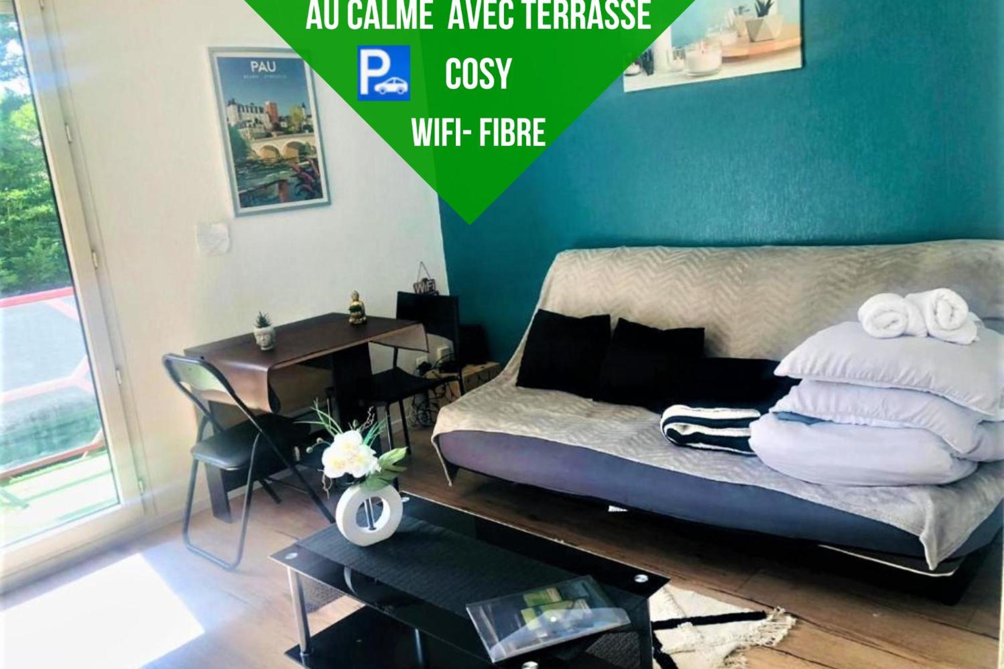 Appartement Le Petit Park-Studio-Terrasse- Piscine-Wifi Fibre à Pau Extérieur photo